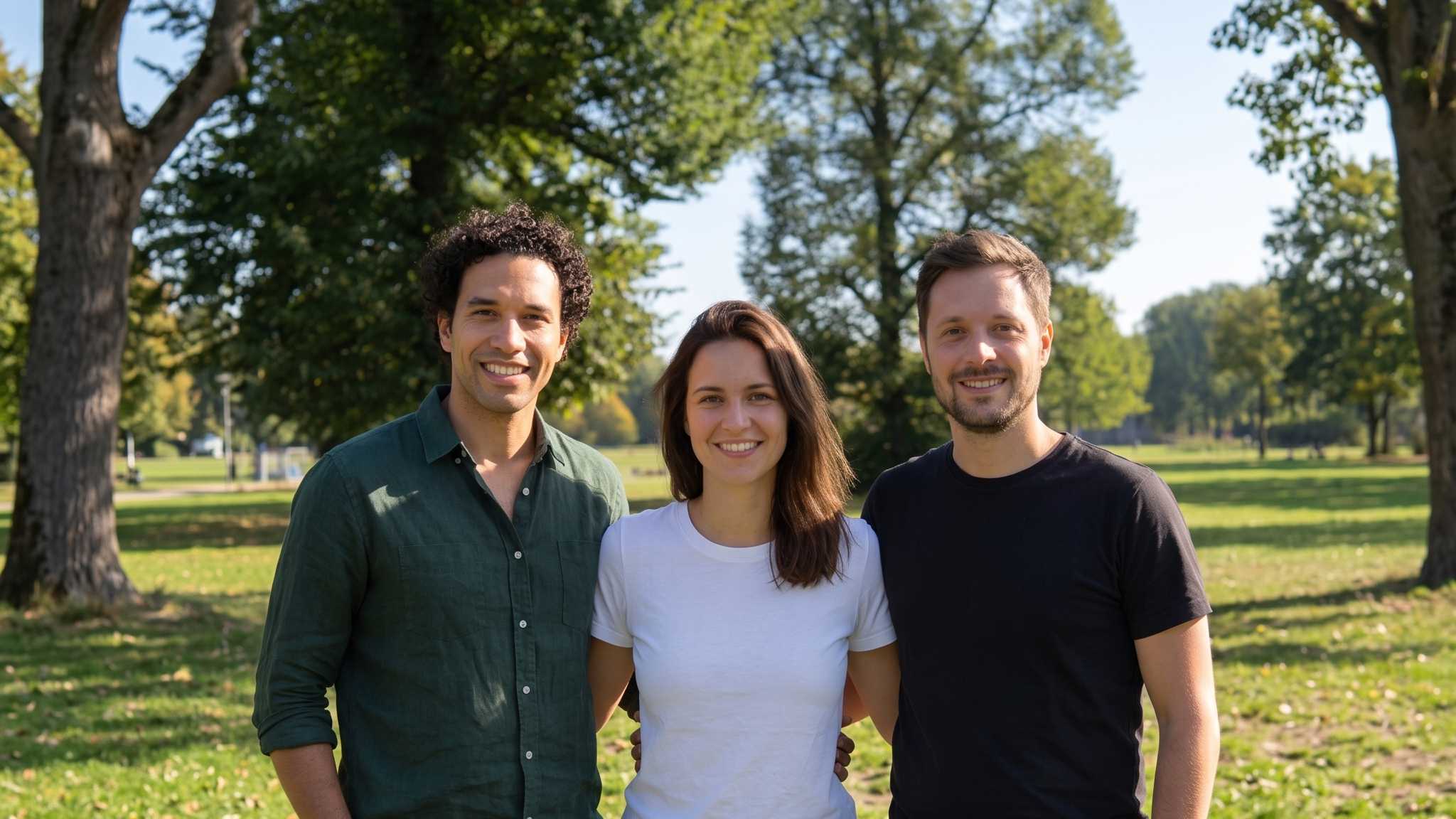 Foto von Liam, Sophie und Niklas