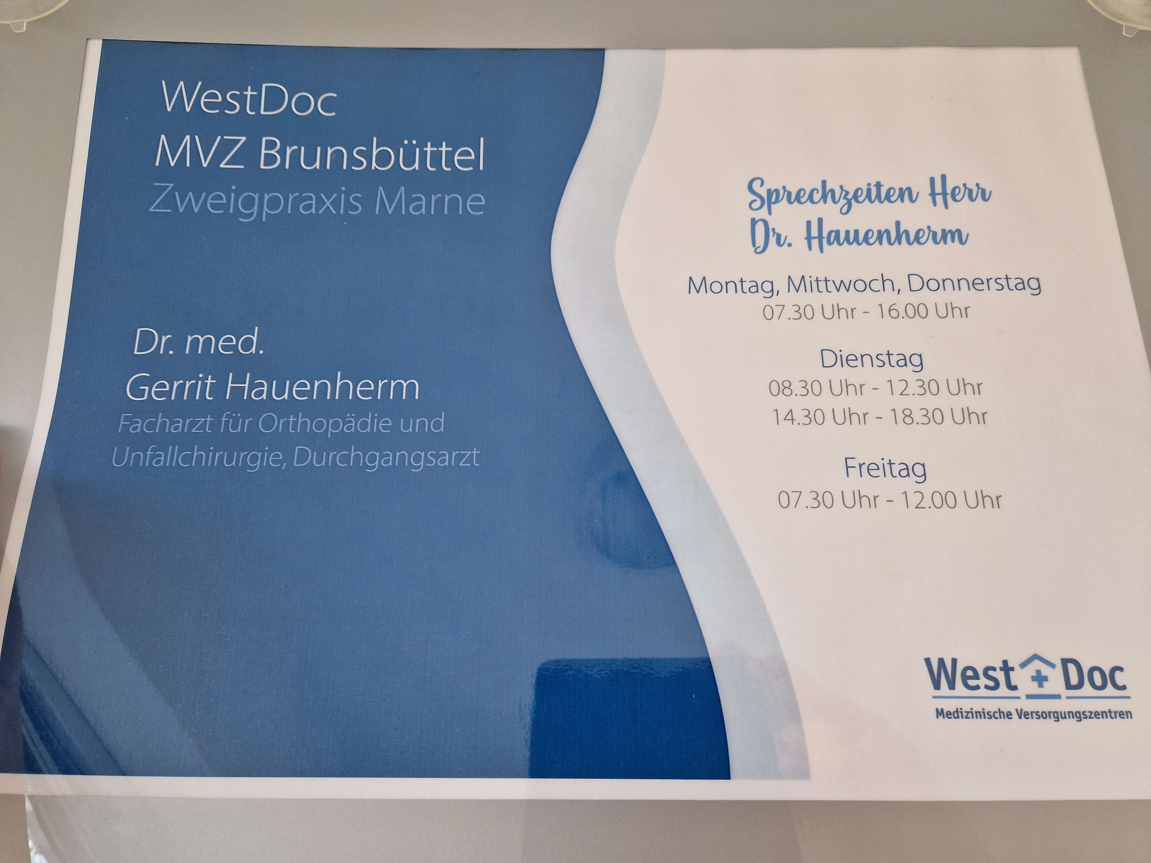 Ansicht 2 von Unfallchirurgie und OrthopĂ€die | MVZ BrunsbĂŒttel â Zweigpraxis Marne