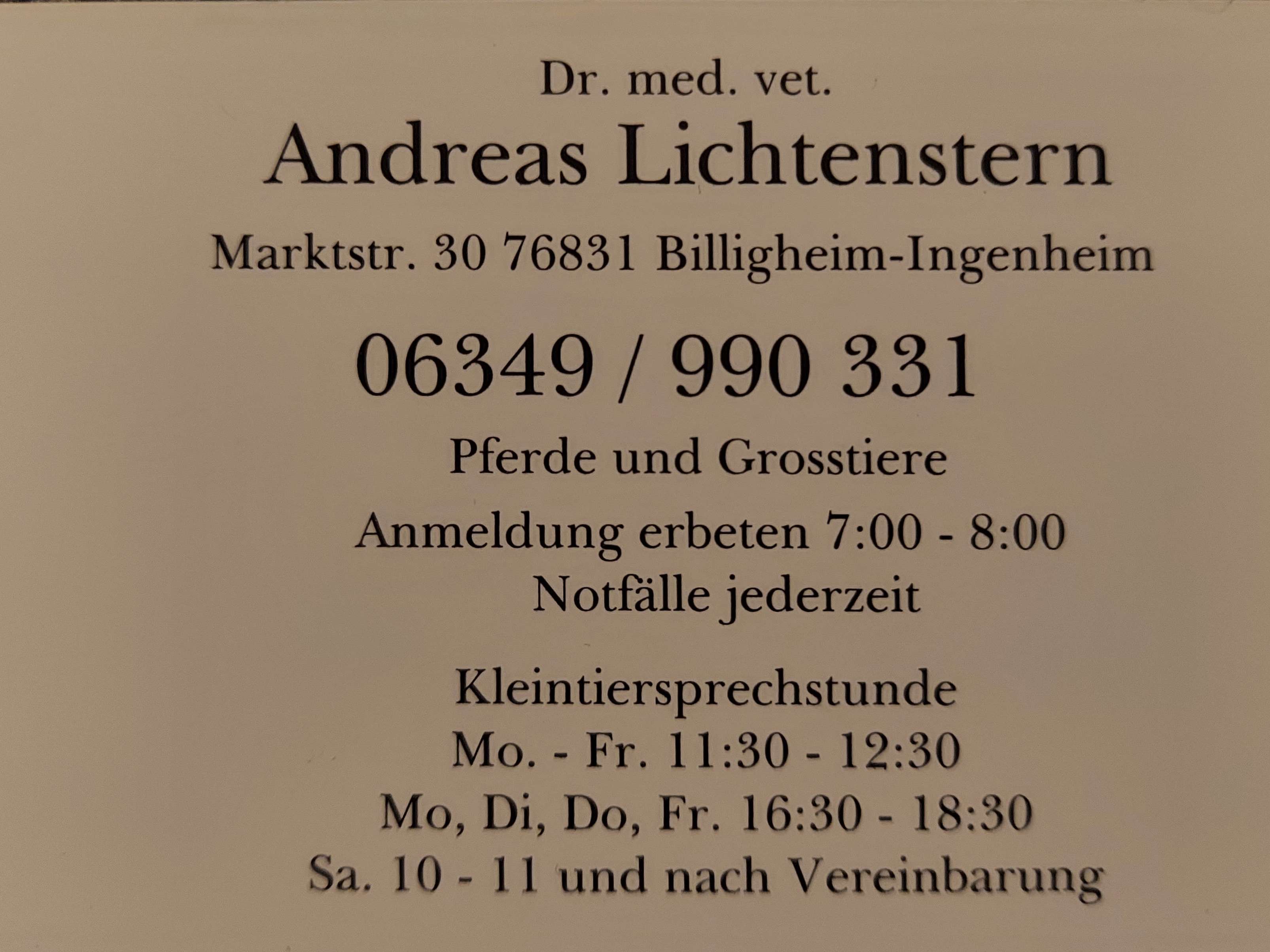 View 1 of Andreas Lichtenstern Tierarzt