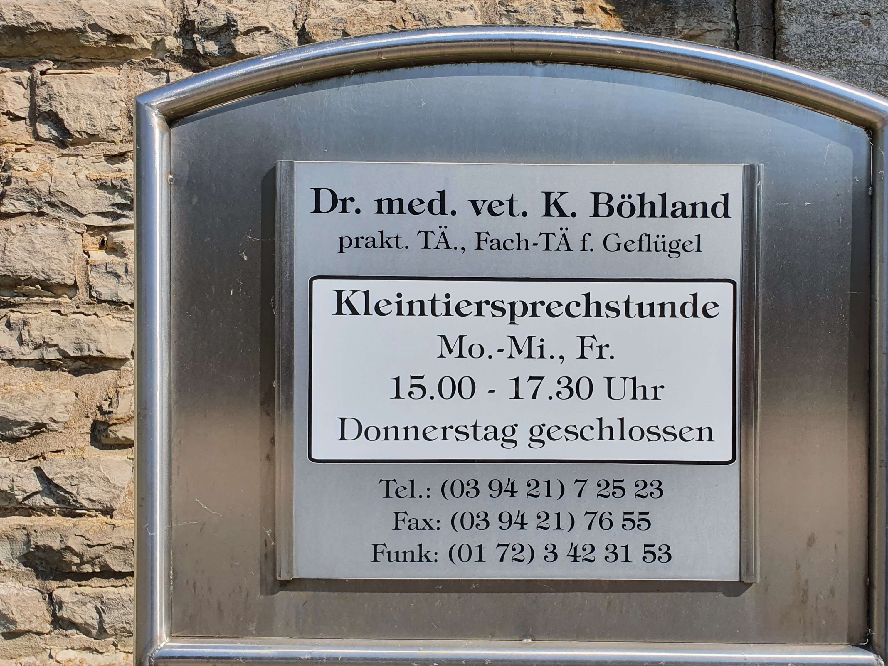 Ansicht 1 von Dr.med.vet. Karin Böhland Tierärztin