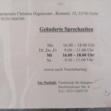 Vorschau von Christine Hagmeister Tierärztin